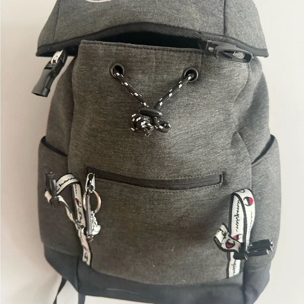 Champion Heather Gray Chenille Logo Backpack